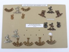 Collection of British Military Badges to the Queen’s own Royal West Kent Regiment