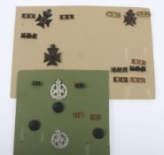 Collection of Military Badges for The King’s Royal Rifle Corps, Rifle Brigade & The Church Lads Brig