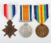 Great War 1914-15 Star Medal Trio to a Gunner in the Royal Field Artillery who served in the Egyptia