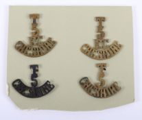 Grouping of four 5th Battalion (Earl of Chester’s) Shoulder Titles
