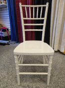 (21) Chiavari White Wood Chairs