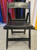 (50) Folding Garden Black Padded Chairs