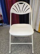 (67) White Fan Back Chairs