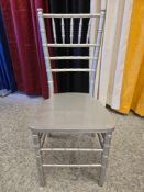 (21) Chiavari Silver Wood Chairs