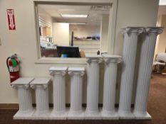 (10) Asst. Plastic White Columns