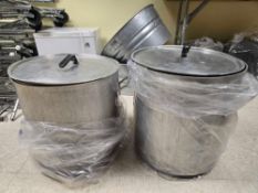 (2) 60 qt. Stock Pots with Strainers
