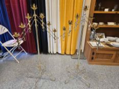 Pair of Brass Candelabras