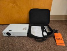 Sanyo Pro Multiverse projector m/n PLC-XW60, with 50 x 50 inch Da-Lite projection screen