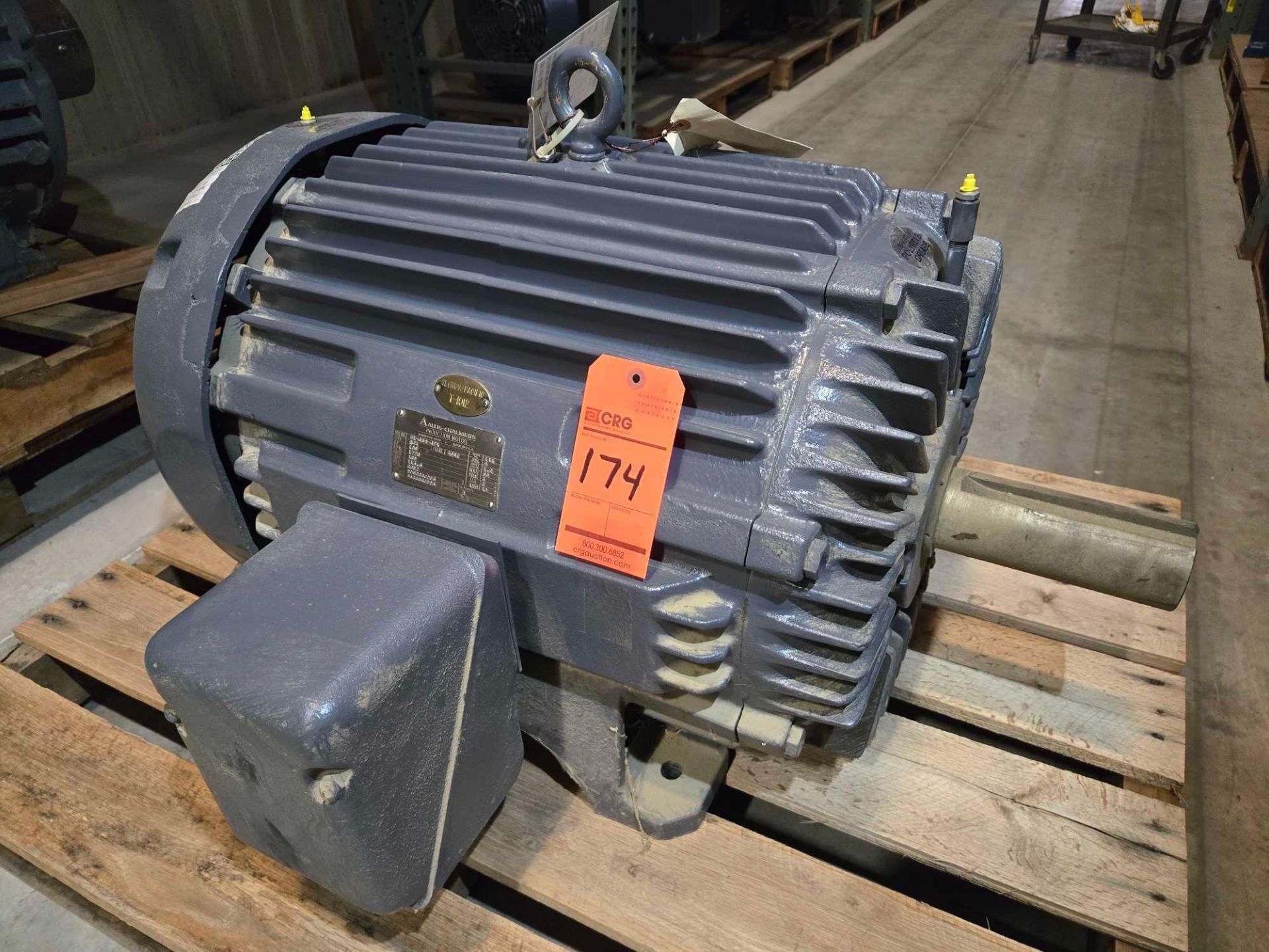 Allis-Chalmers 100 HP Induction motor m/n 144, s/n 51-352-374, 1770 RPM ...