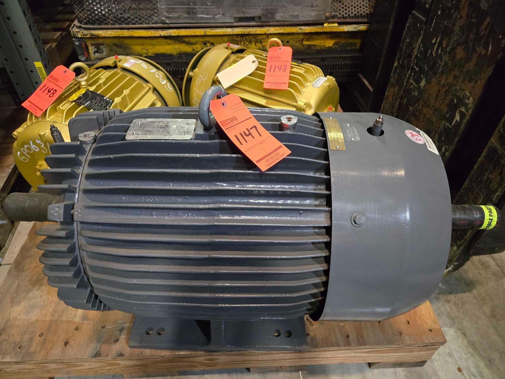 Toshiba 75 HP motor, m/n B0754FLF3UMH02, s/n 030300302, 1775 RPM, 230 ...