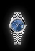 (On Sale) ROLEX DATEJUST 41MM AZZURRO BLUE DIAL (2025 ALL NEW RELEASE) OYSTER STEEL / JUBILEE *WOW*