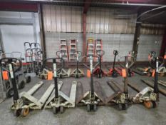 Lot of (5) Assorted Pallet Jacks