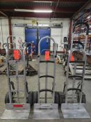 Lot of (3) Magliner Aluminum 2 Wheel Dollies