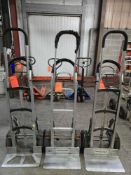 Lot of (3) Magliner Aluminum 2 Wheel Dollies