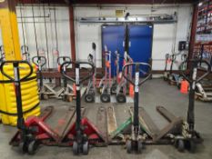 Lot of (4) Assorted Pallet Jacks