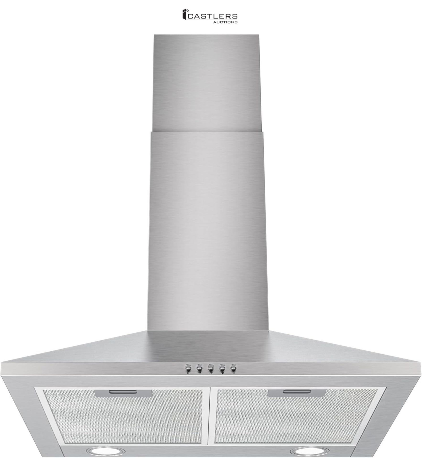 RRP £75.99 - FIREGAS 60 cm Chimney Cooker Hood with Brushless Motor,Stainless Steel Extractor Hood