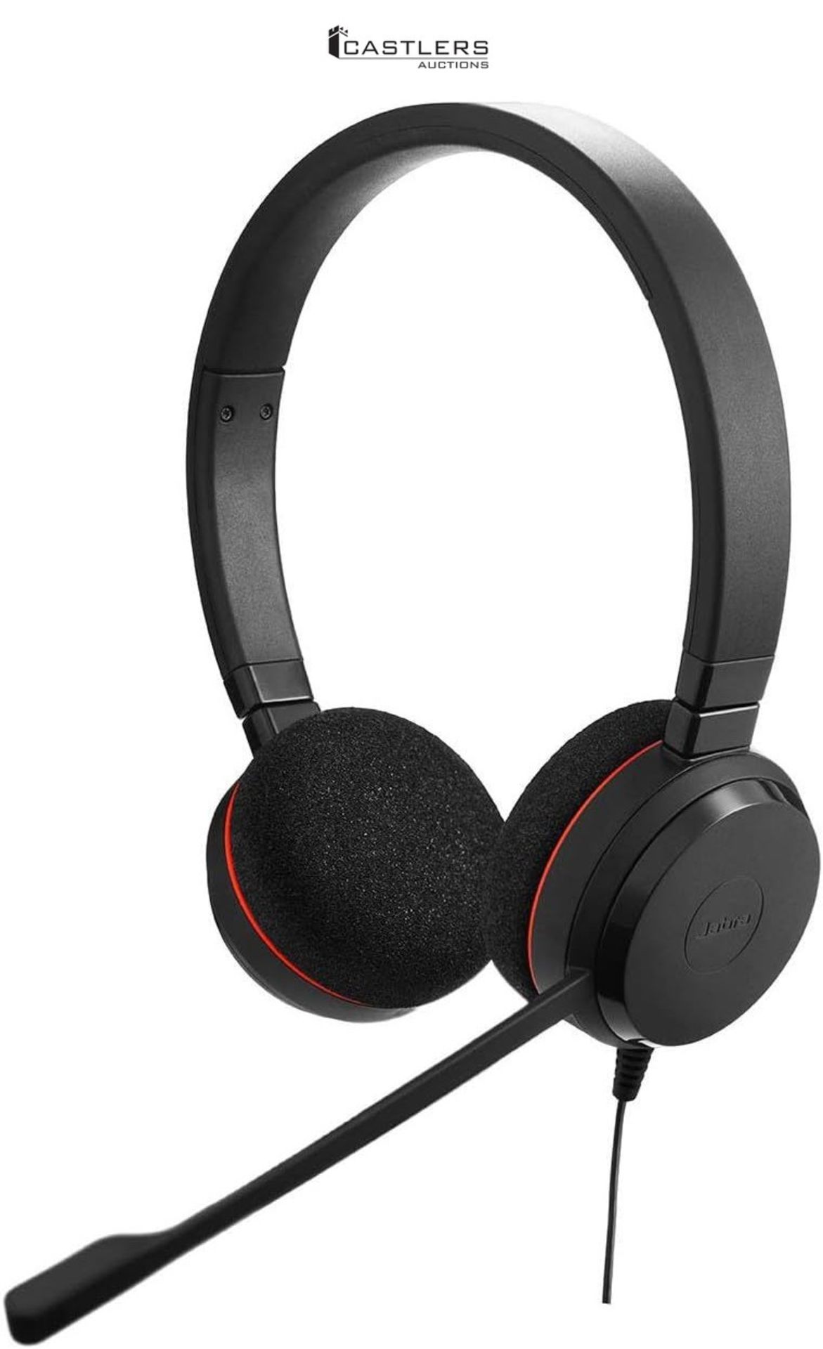 Jabra Evolve 20 Stereo Headset – Microsoft Certified Headphones for VoIP Softphone with Passive Noi