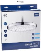 RRP £82.54 - GROHE Vitalio Start 250 Quickfix Head Shower, 250mm Round Shower Head, Water-Saving, C