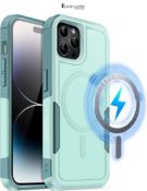 MOBESV Magnetic Phone Case for iPhone 14 Pro 6.1-Inch, Shockproof Case compatible with MagSafe, Fro