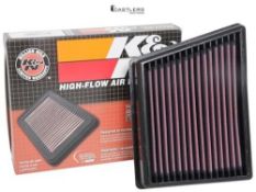 RRP £70.11 - K&N Engine Air Filter: High Performance, Premium, Washable, Panel Filter: 2017-2020 (E