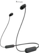 SONY WI-C100 Bluetooth Wireless Earbuds - Up to 25 Hours of Battery Life - Built-in Microphone for