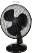 Zanussi 9" Inch, Portable Desk Fan, 2 Speed Settings, Wide-Angled Oscillation, Quiet Operation, Per