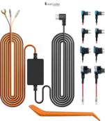 WOLFBOX USB C 4A Acc Hardwire Kit 11.48ft for All WOLFBOX Dash Cams, Converting 12V-24V to 5V, with