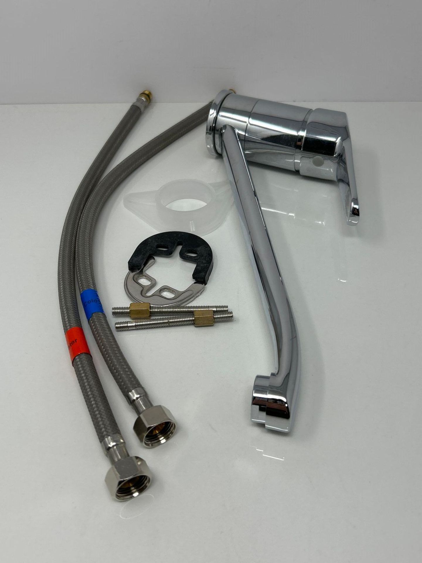 Ibergrif M14450 Kitchen Sink Mixer Tap, Caravan Tap, Monobloc Single Top Lever with Long Swivel Spo - Image 2 of 4