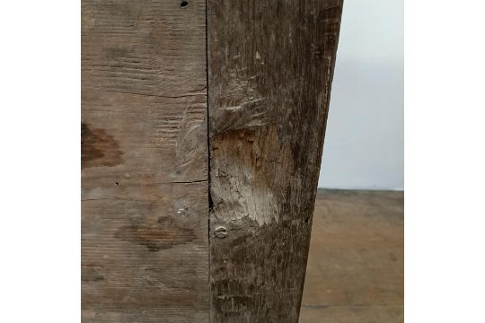 A 19th century Continental walnut dresser base, having three drawers and three cupboard doors, 192 - Image 8 of 16