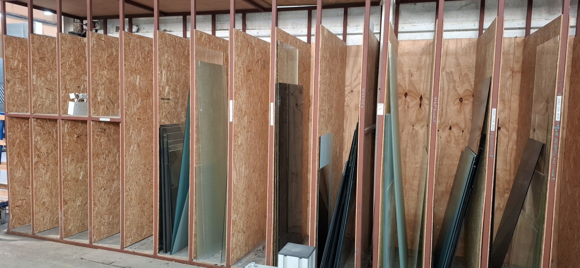 2 X LARGE 10 SLOT GLASS SAFETY STORAGE RACKS EACH SLOT IN SIZE HEIGHT ...