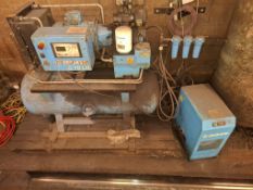 BOGE C10 LR INDUSTRIAL SCREW COMPRESSOR TO INCLUDE A RECEIVER TANK AND A REFRIGERANT AIR DRYER