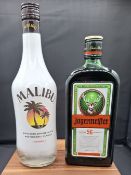 10 X BRAND NEW MIXED LOT TO INCLUDE 6 X JAGERMEISTER SE 70CL - 4 X MALIBU RUM 70CL