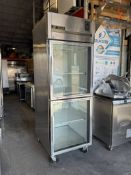 True Single Split Glass Door Refrigerator