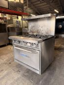 Bakerspride 6 Burner Gas Range w/Oven Below & Overshelf
