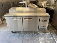 Migali 67" 2 Door Pizza Prep Table