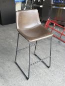 Cedric Faux Leather Barstool,Bar Chair,Counter Stools Vintage Brown