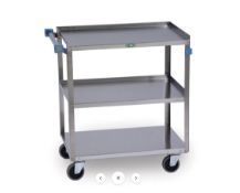 Lakeside 422 Stainless Steel Open Base Utility Cart, 19"W x 31"L x 32"H