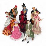 A set of eight Royal Doulton figures,