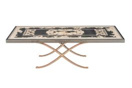 A SCAGLIOLA AND MARBLE LOW TABLE, MID 20TH CENTURY