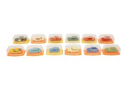 A GROUP OF TEN BOXED PILEN DIECAST CARS