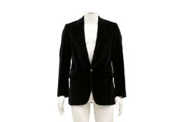 Thierry Mugler Men's Navy Velvet Blazer - Size 48