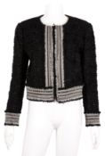 Ralph & Russo Black Wool Boucle Jacket - Size 42