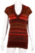 Hermes Brown Cashmere Knit Tank Top - Size 36