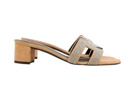 Hermes Blush Oasis Embellished Sandal - Size 37.5