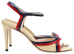 Gucci Beige Millie Heeled Sandal - Size 39