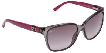 Gucci Brown Web GG Square Sunglasses