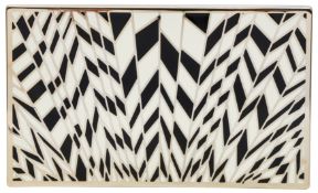 Victoria Beckham Monochrome Hard Metal Clutch