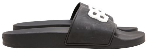 Balenciaga Black BB Pool Slide Sandal - Size 39