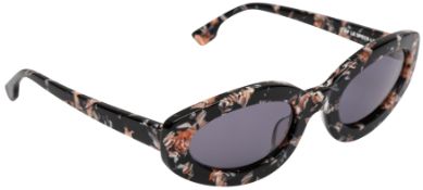 Le Specs Luxe Meteor Amour Black Floral Sunglasses