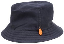 Hermes Men's Navy Pocket Bucket Hat - Size 60